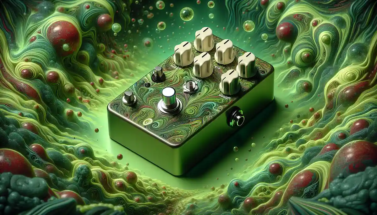 サイケデリズム 抹茶ドライブ。ハンドメイドのギター・オーバー