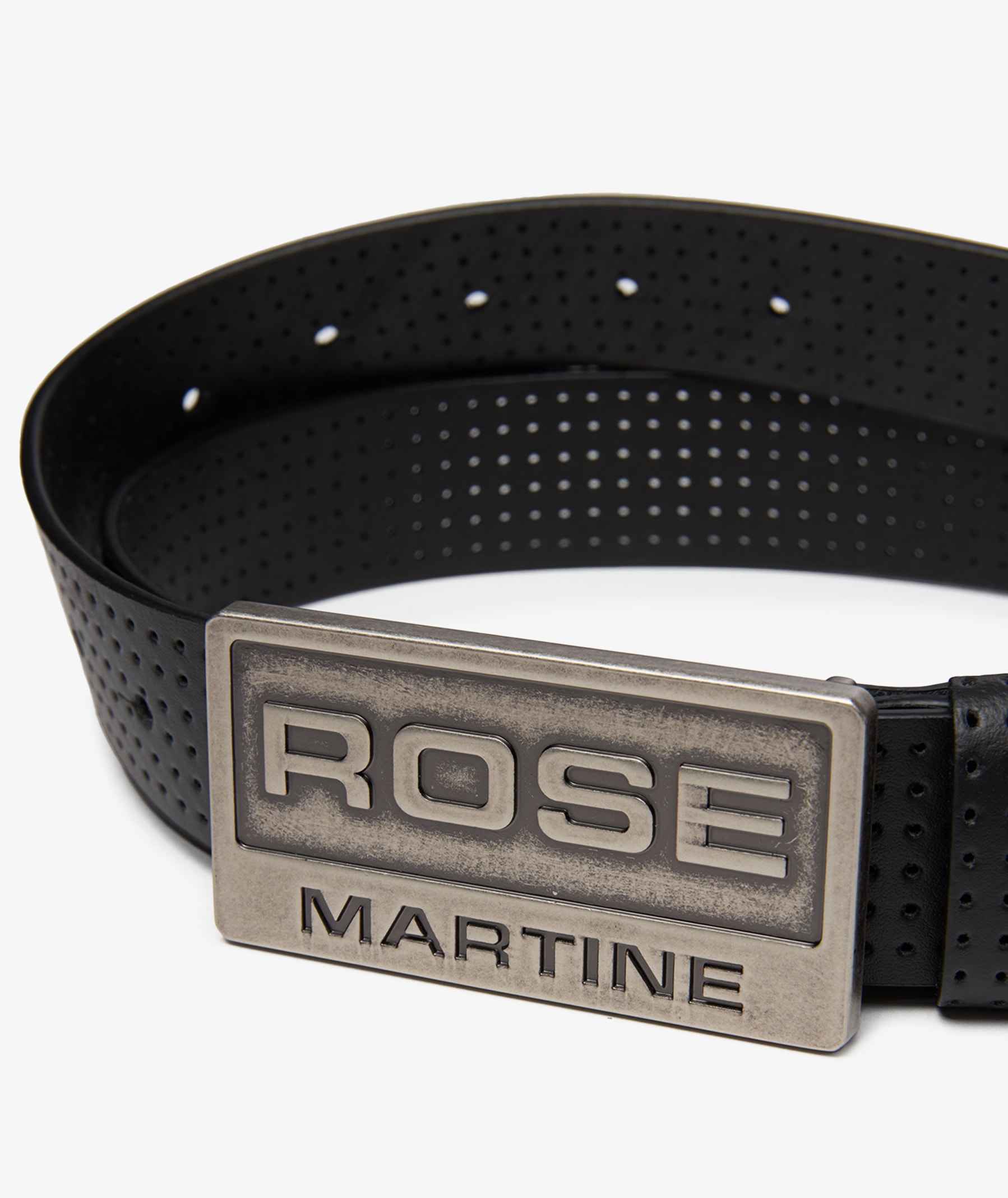 Martine Rose Perforated Sports Belt in Black | SVD USA