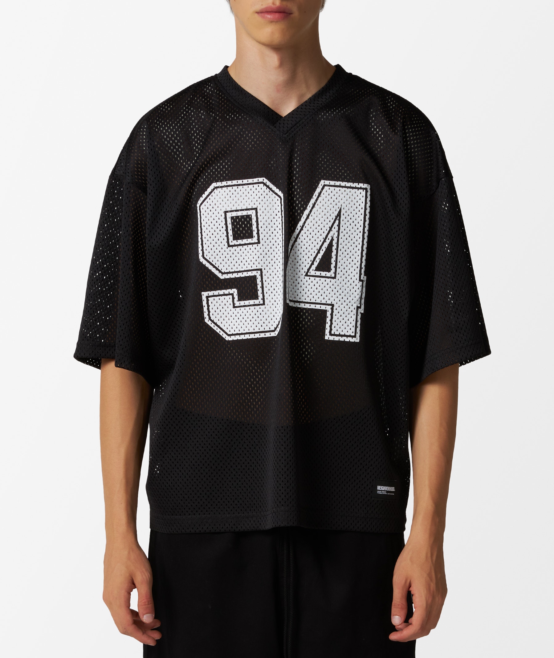 Neighborhood Hockey V-Neck T-Shirt in Black | SVD