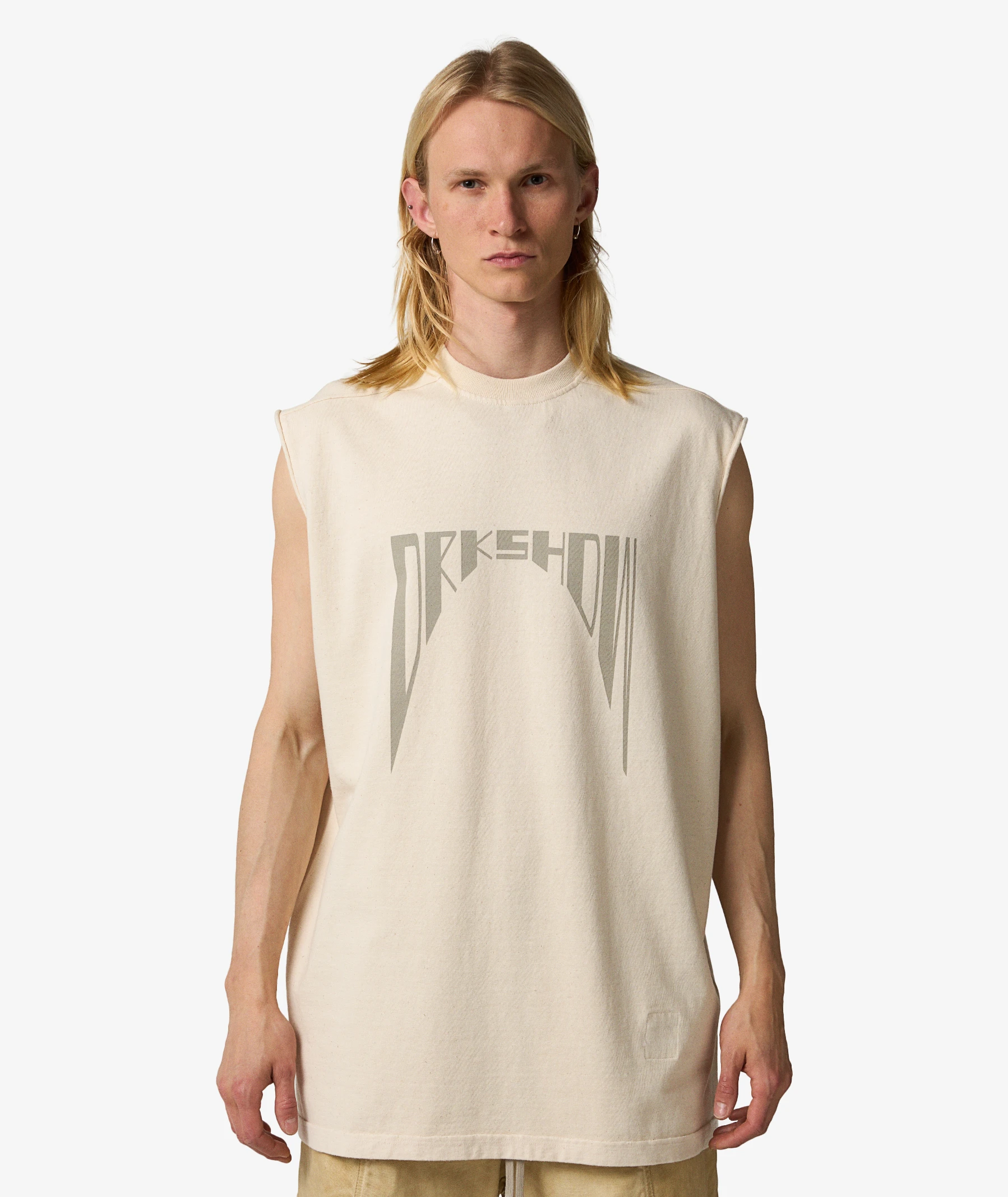 Rick Owens DRKSHDW Tarp Tank T-Shirt in Beige | SVD USA