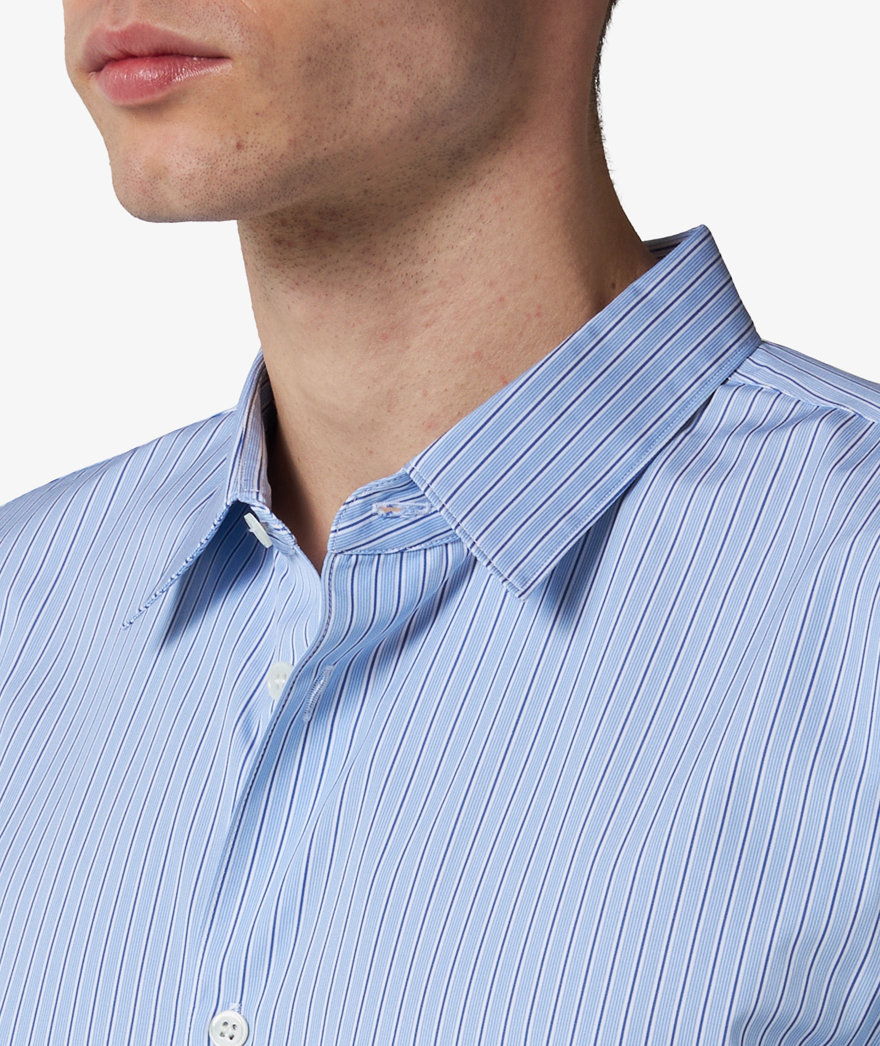 Comme des Garçons Shirt Striped Shirt in Light Blue | SVD USA