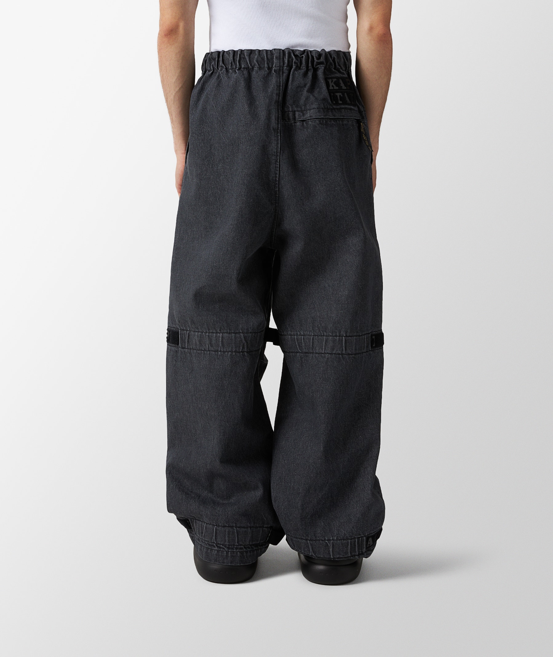 KAPITAL 14oz Denim Nouvelle Shuttle Pants in Black | SVD USA