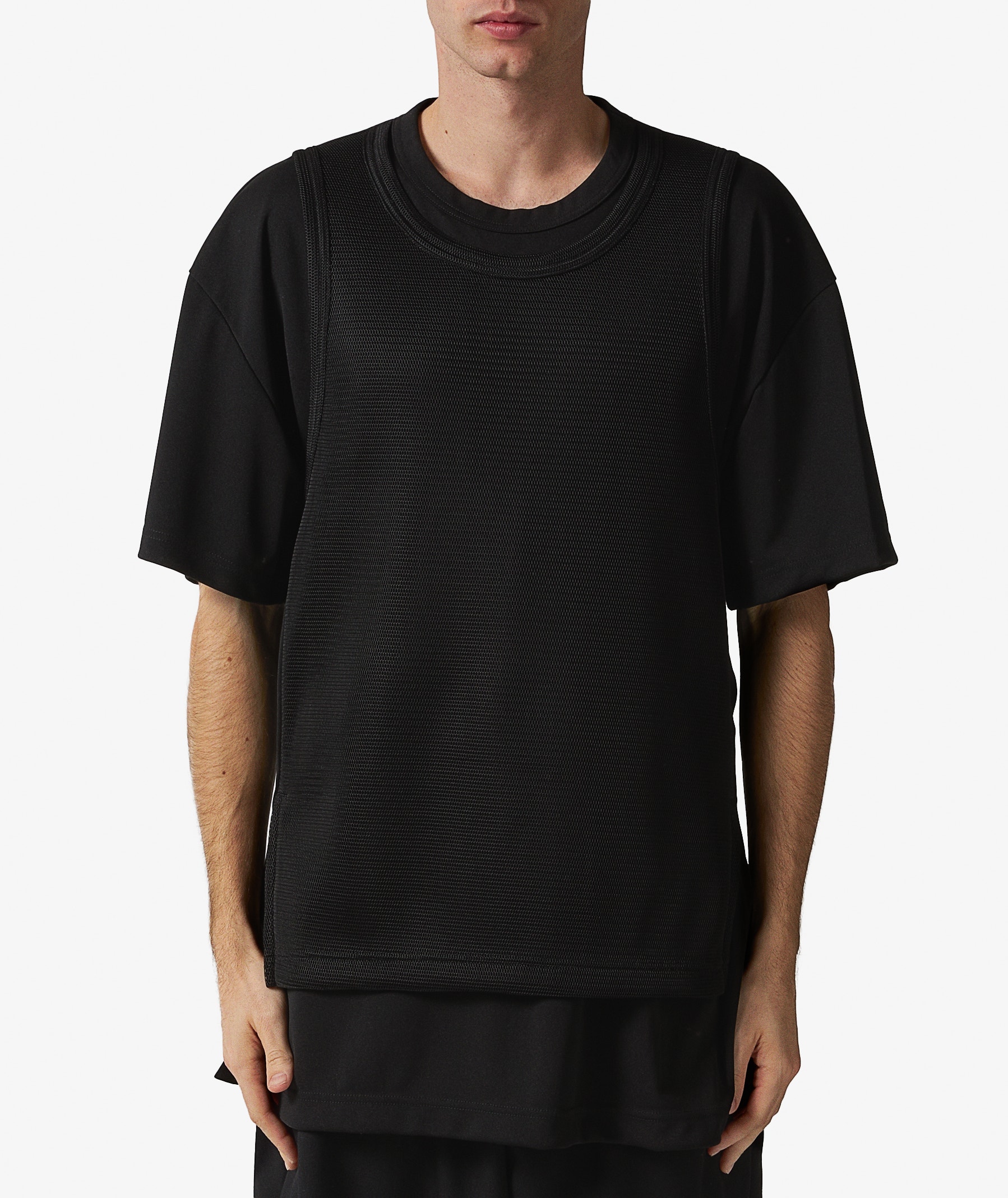 Comme des Garçons Homme Plus Mesh T-Shirt in Black | SVD
