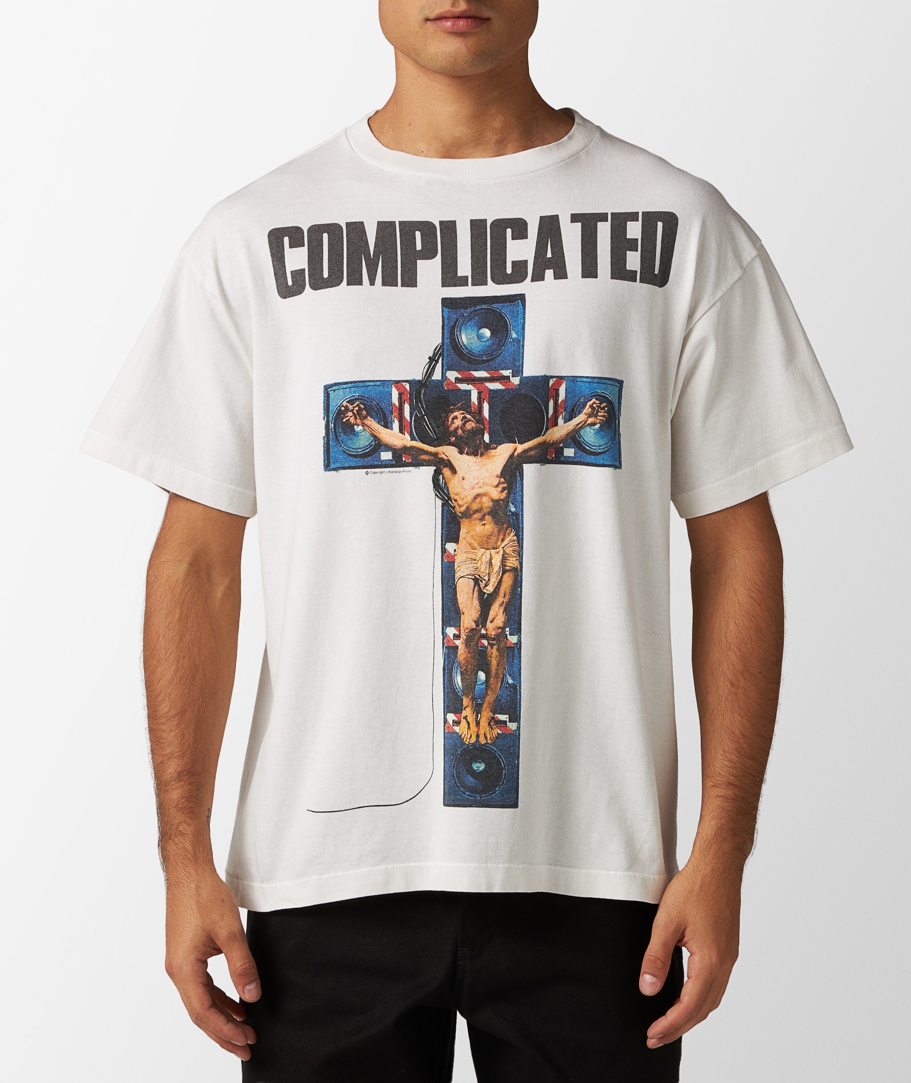 White SAINT Mxxxxxx Complicated Short Sleeve T-Shirt | SVD