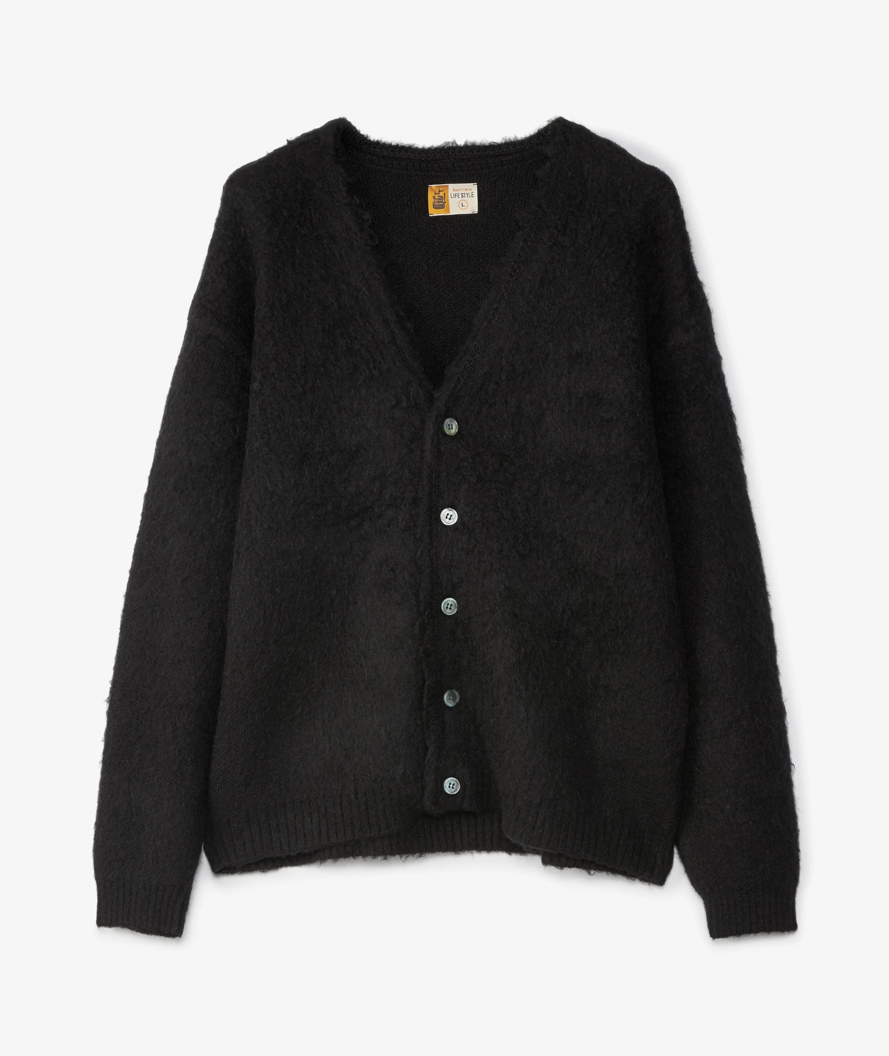 SAINT Mxxxxxx Mohair Cardigan in Black | SVD USA