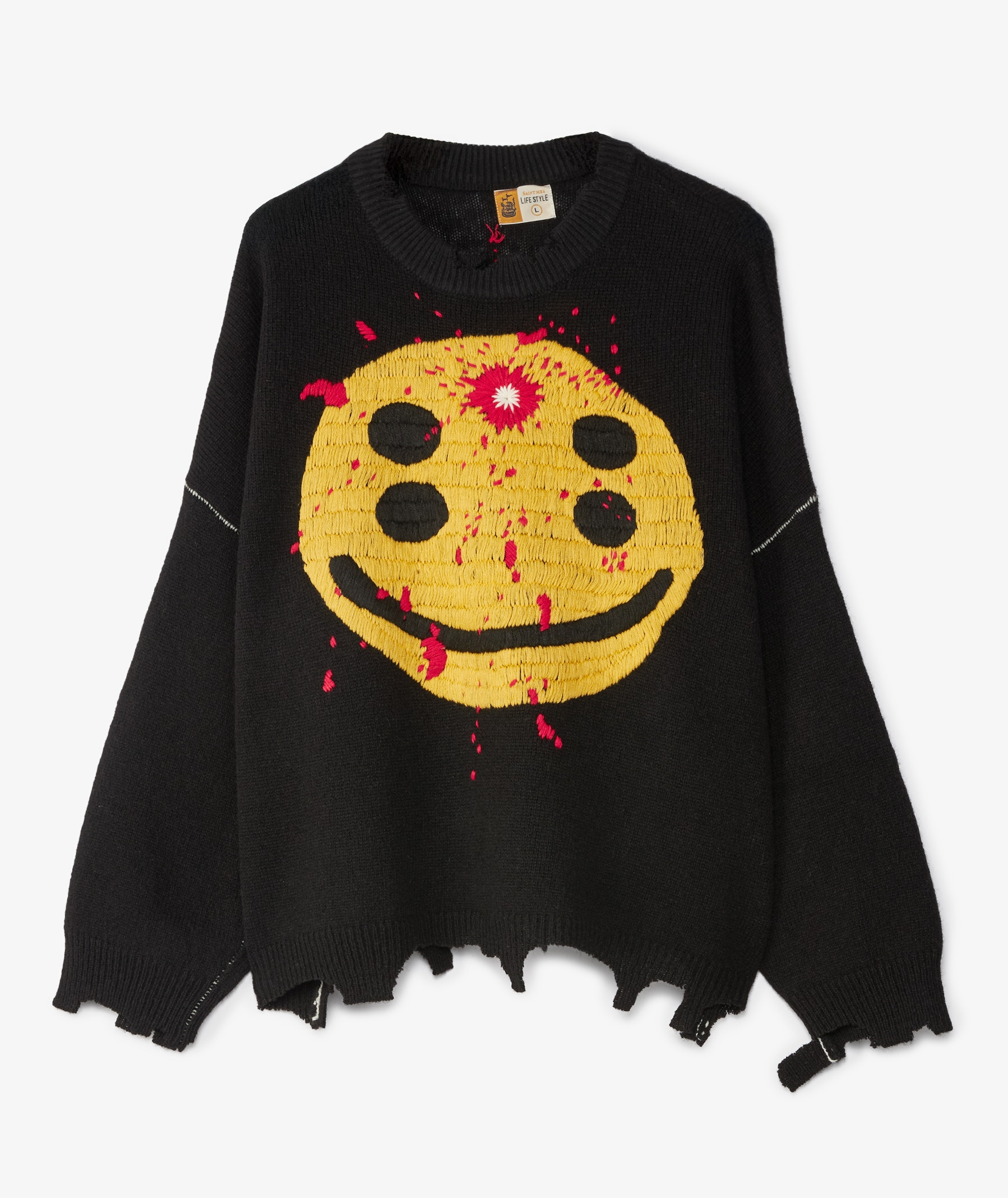 SAINT Mxxxxxx Smile Crew Sweater x Cactus Plant Flea Market