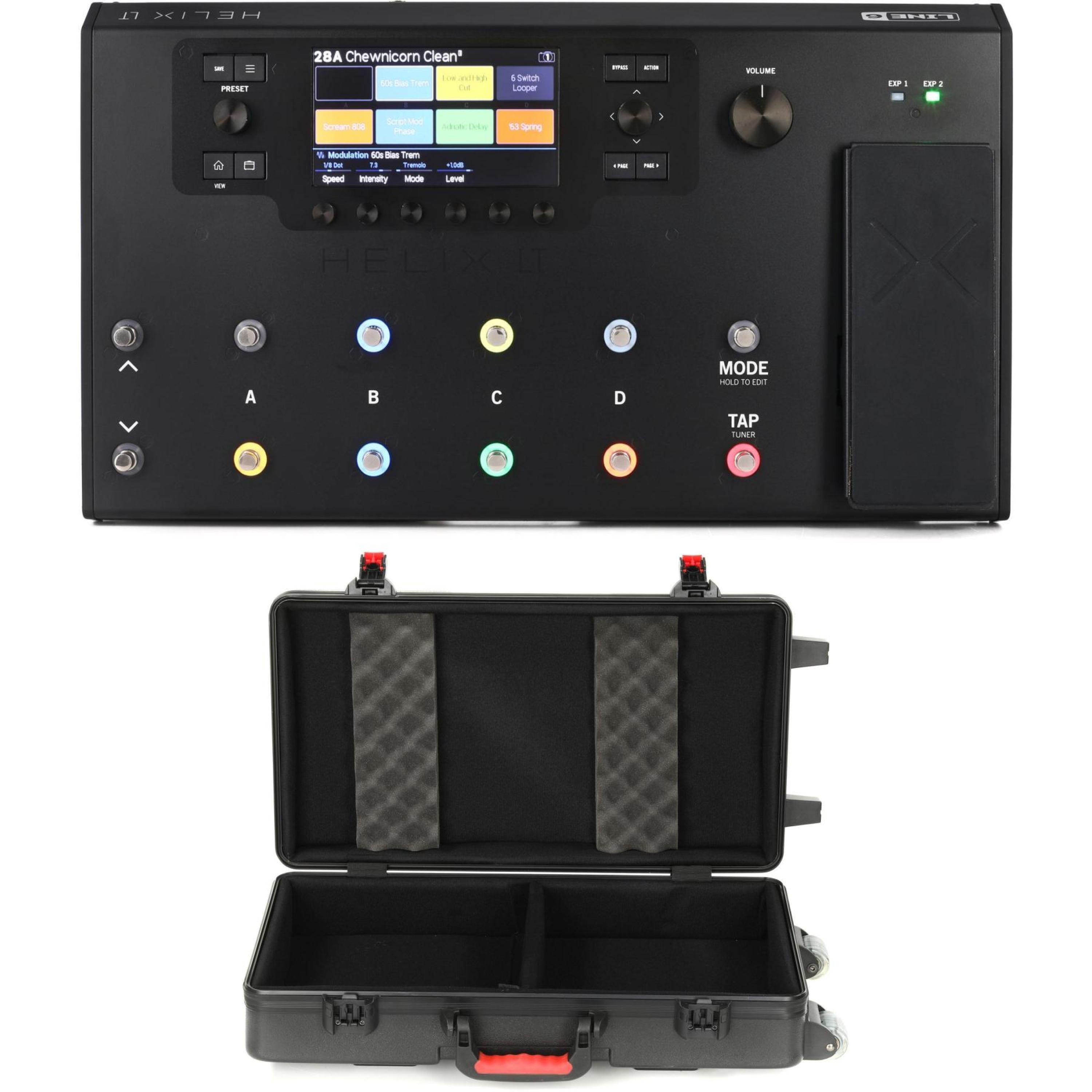 Line 6 Helix LT Guitar Multi-effects Processor and Hard Case with