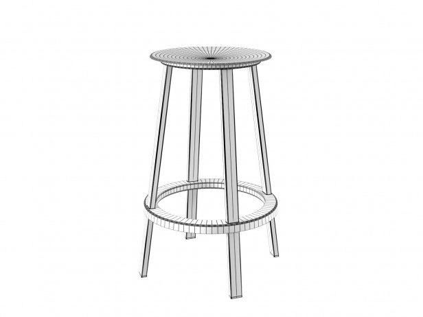 Revolver Bar Stool 3d model | Hay, Denmark