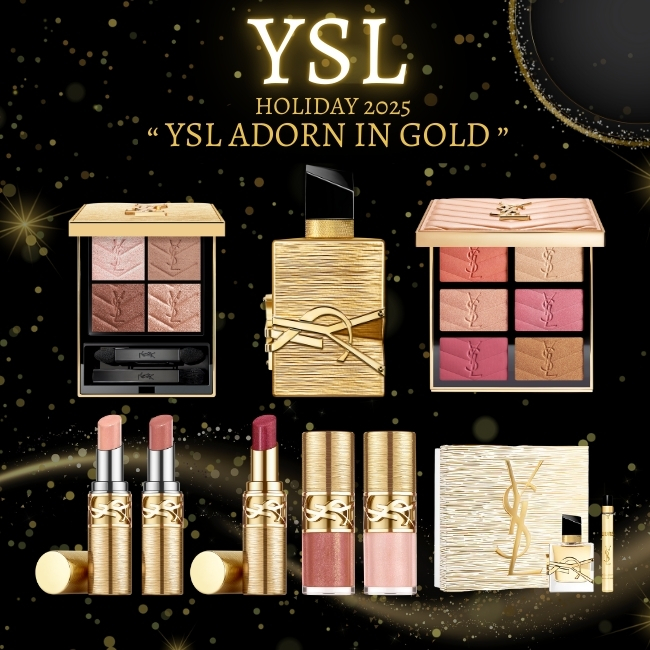 YSL/イヴ・サンローラン ホリデー限定コスメ“YSL ADORN IN GOLD”【2025