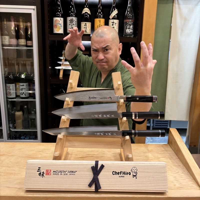 シェフヒロ×三浦】三浦 佩 別誂「広」 銀紙三号 霞 水牛黒角口輪銀巻