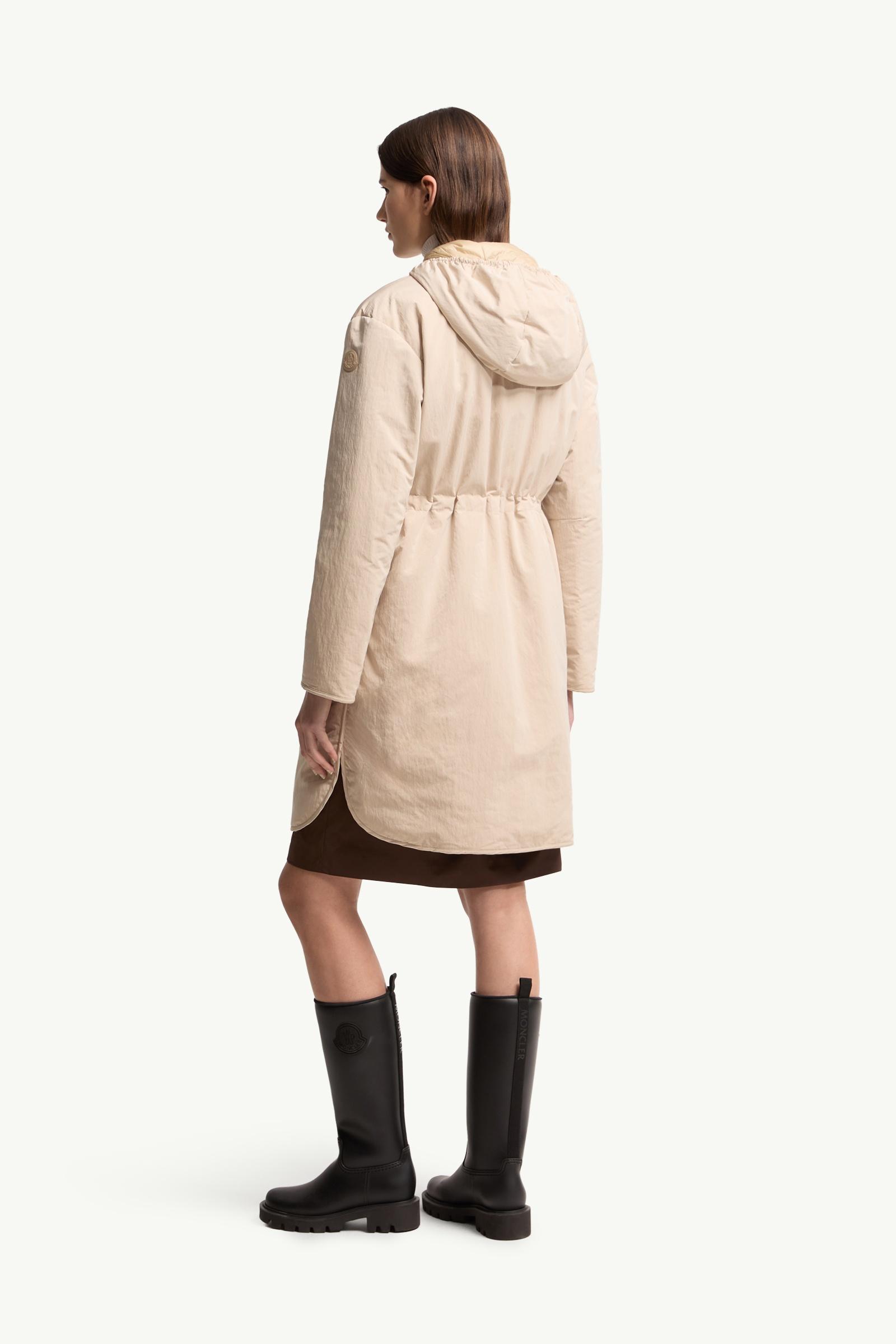 ライトベージュ Thymlong ダウンパーカー : ロングダウンジャケット