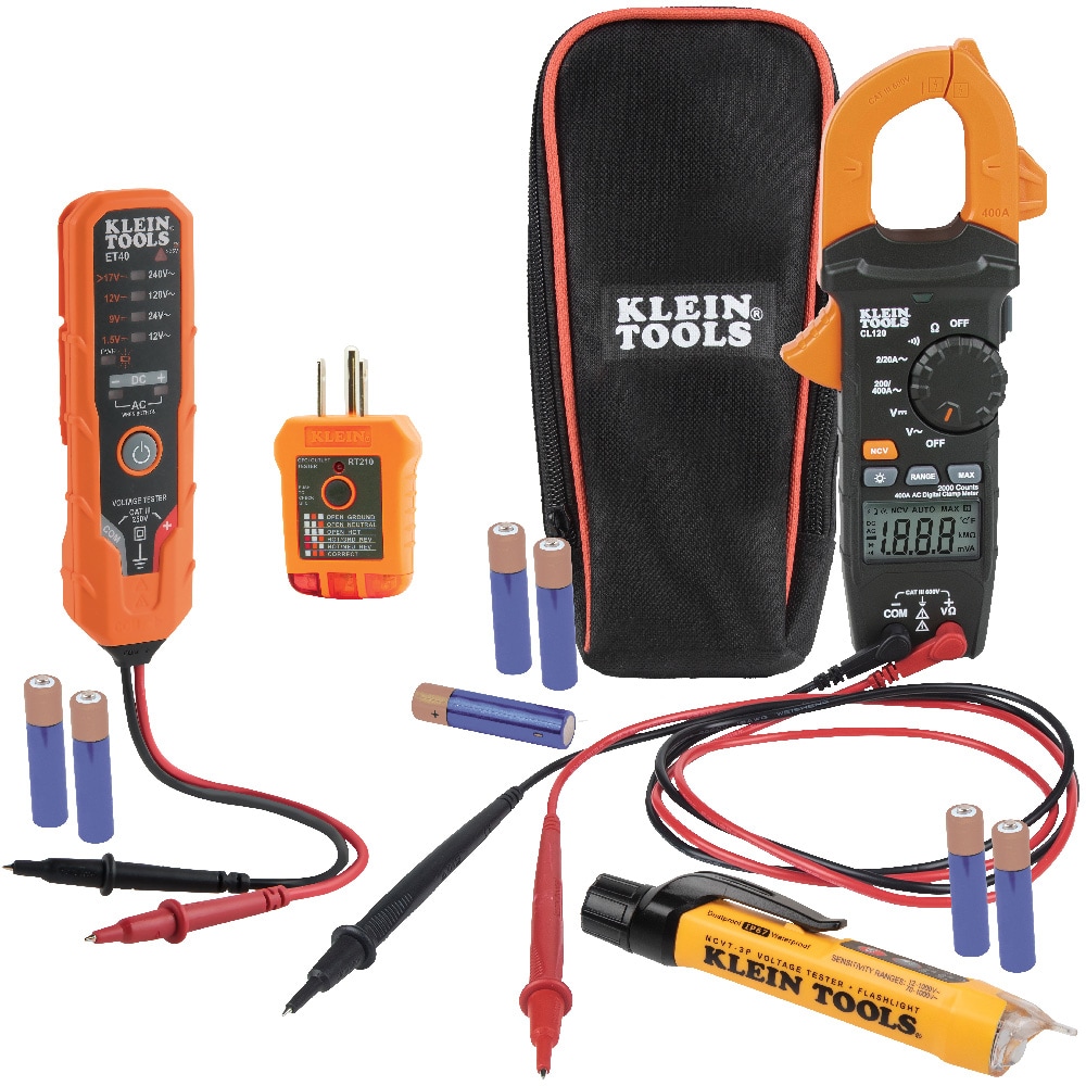 Klein Tools Voltage, GFCI Outlet, NCVT Lcd Display Tester Kit