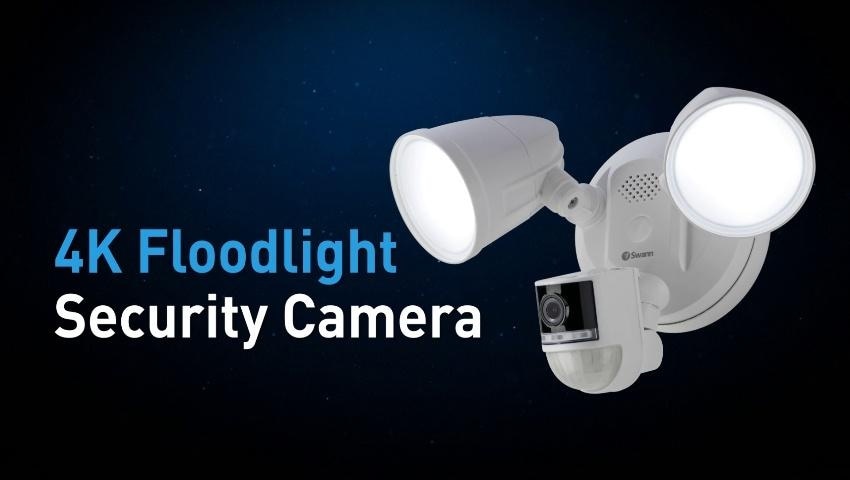 Swann 4K Floodlight Security Camera Outdoor 1-Camera Hardwired