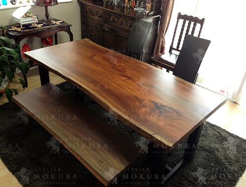 ダイニングテーブルxチェア・ベンチxウォールナット【福岡県 個人住宅