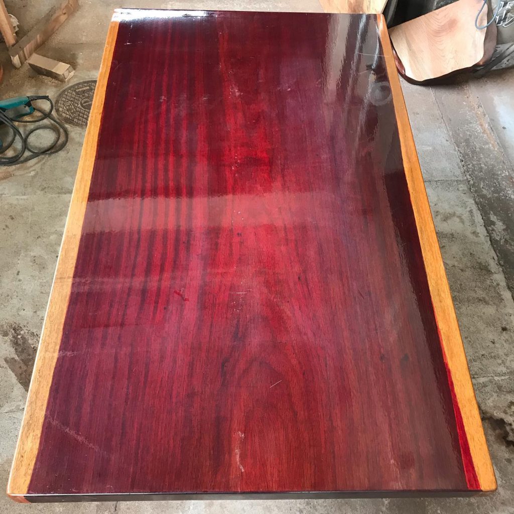 リメイク 紅紫檀ダイニングテーブルをお届けしました | 木創庵 店長ブログ