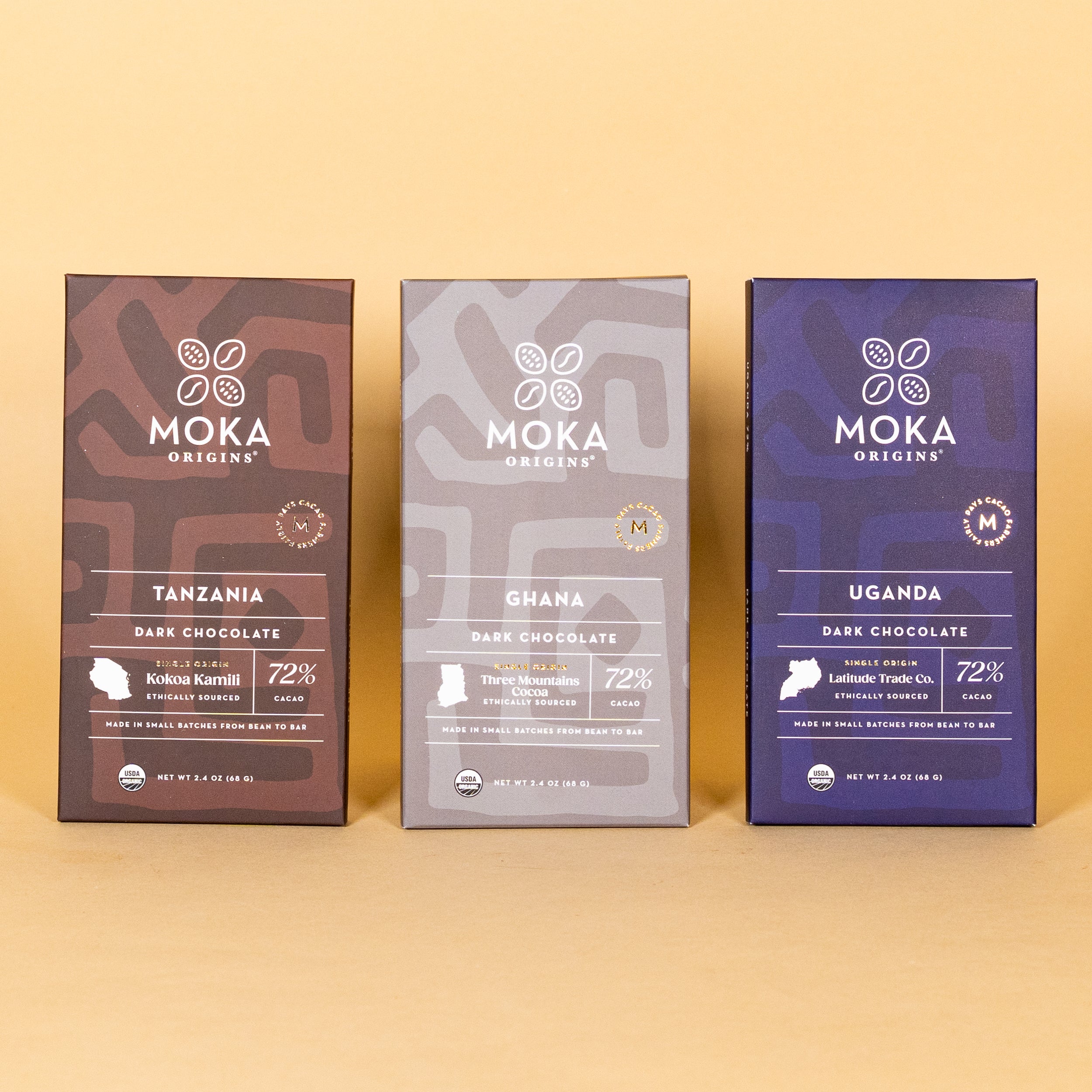 3-Bar Single Origin Chocolate Set – Moka Origins