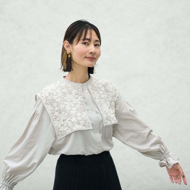 新品・サウスケープ ゴルフ可愛いセーラー襟・バイカラーシャツ○長袖