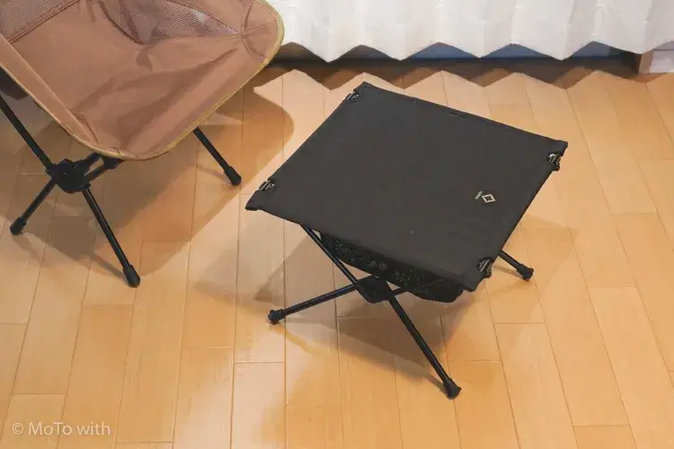 ヘリノックス｜タクティカルテーブルSのレビュー！バイクのソロ