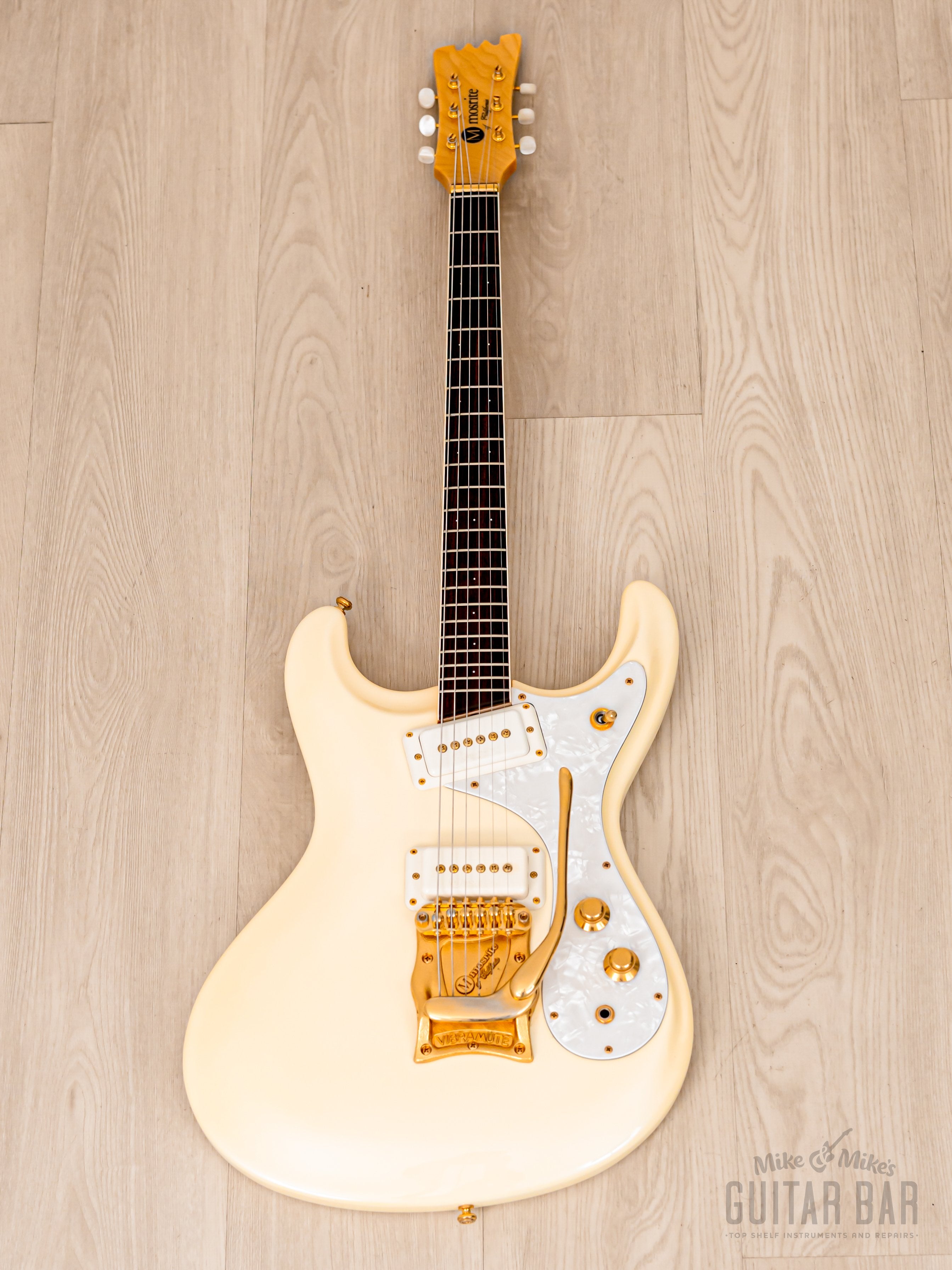 2000s Mosrite Ventures Model Super Custom '65 Pearl White w/ Gold Hard