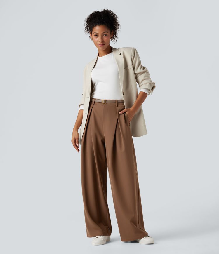 Women's Halara Flex™ High-waisted Work Wide-leg Pants with Pockets