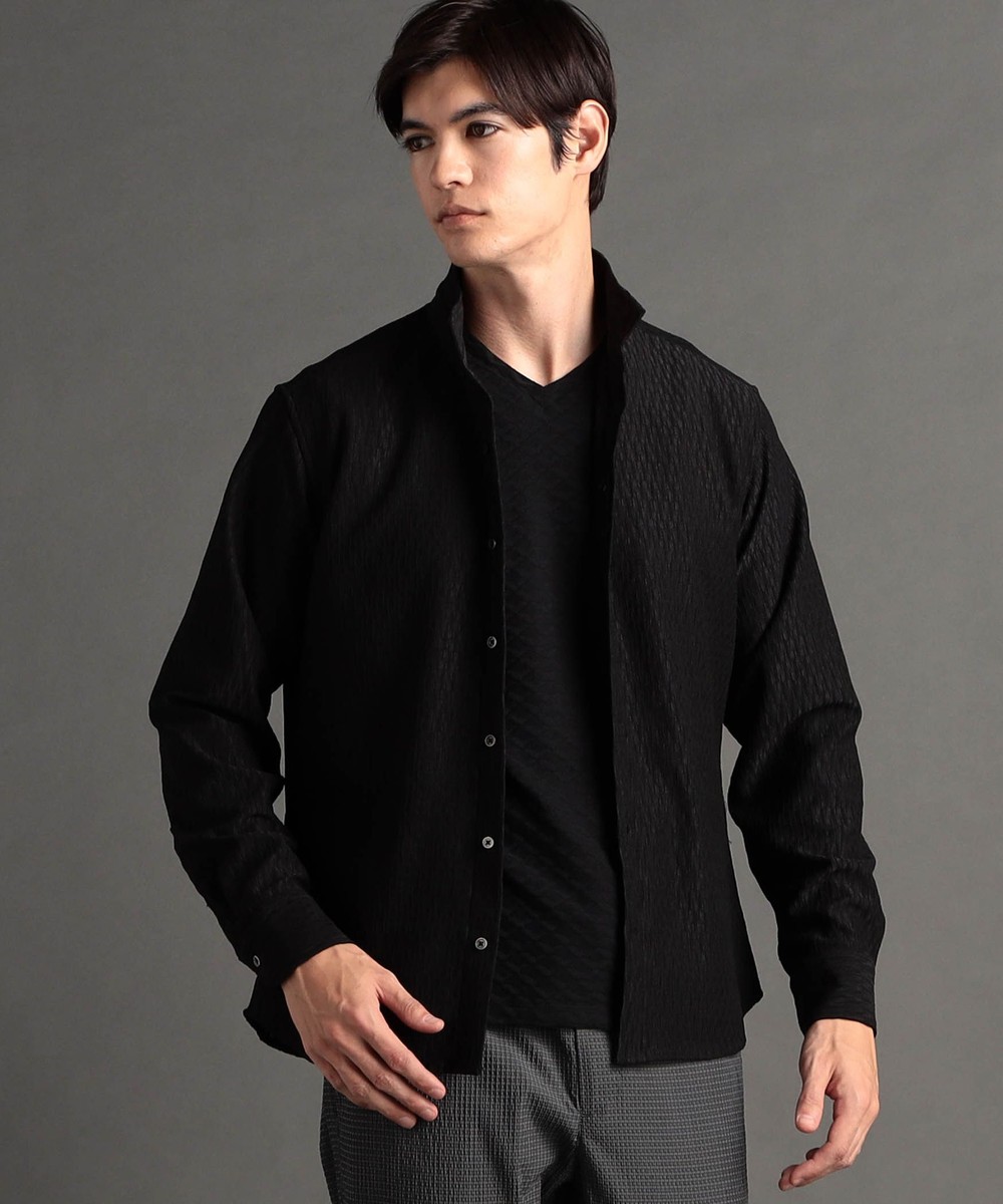 ex/tra】ダークワッシャー スタンドカラーシャツ｜長袖｜ニコル公式