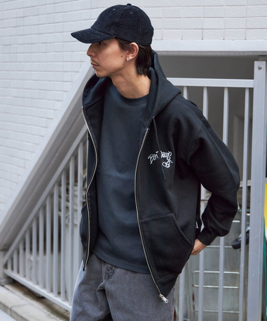 BEN DAVIS(ベンデイビス) WALL TAGGING ZIP HOODIE / ロゴ ビッグ