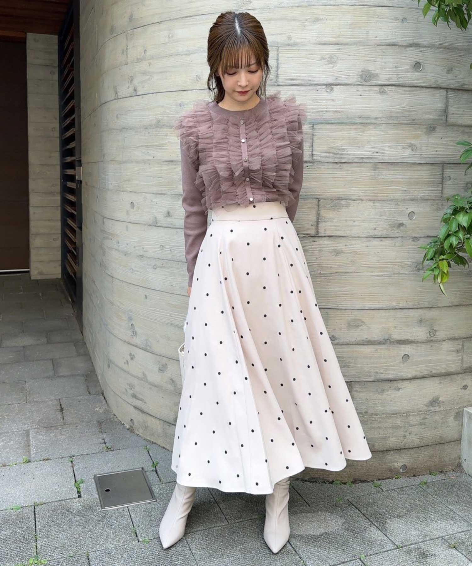ゆん】CPG ドット柄フレアスカート Sサイズ ドットフレアスカートS