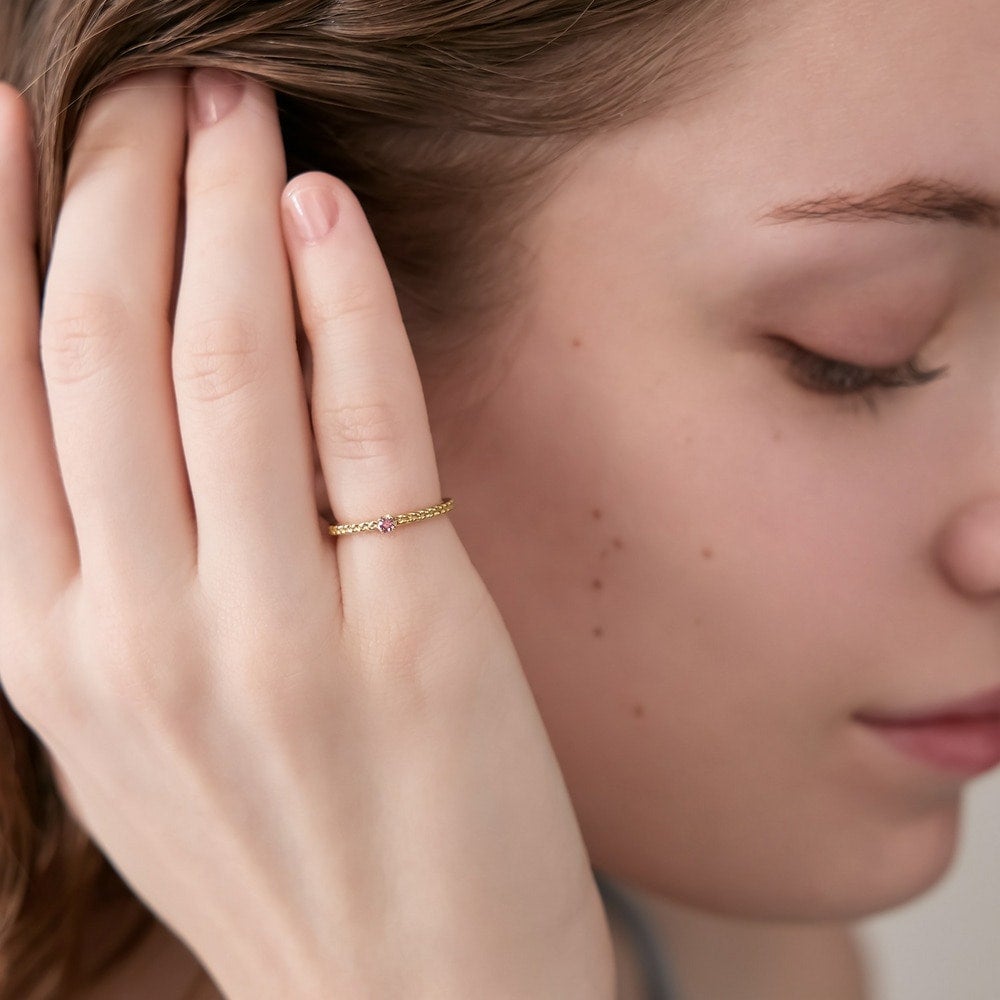 ゴールドトルマリンピンキーリング｜ピンキーリング｜ノジェス 公式