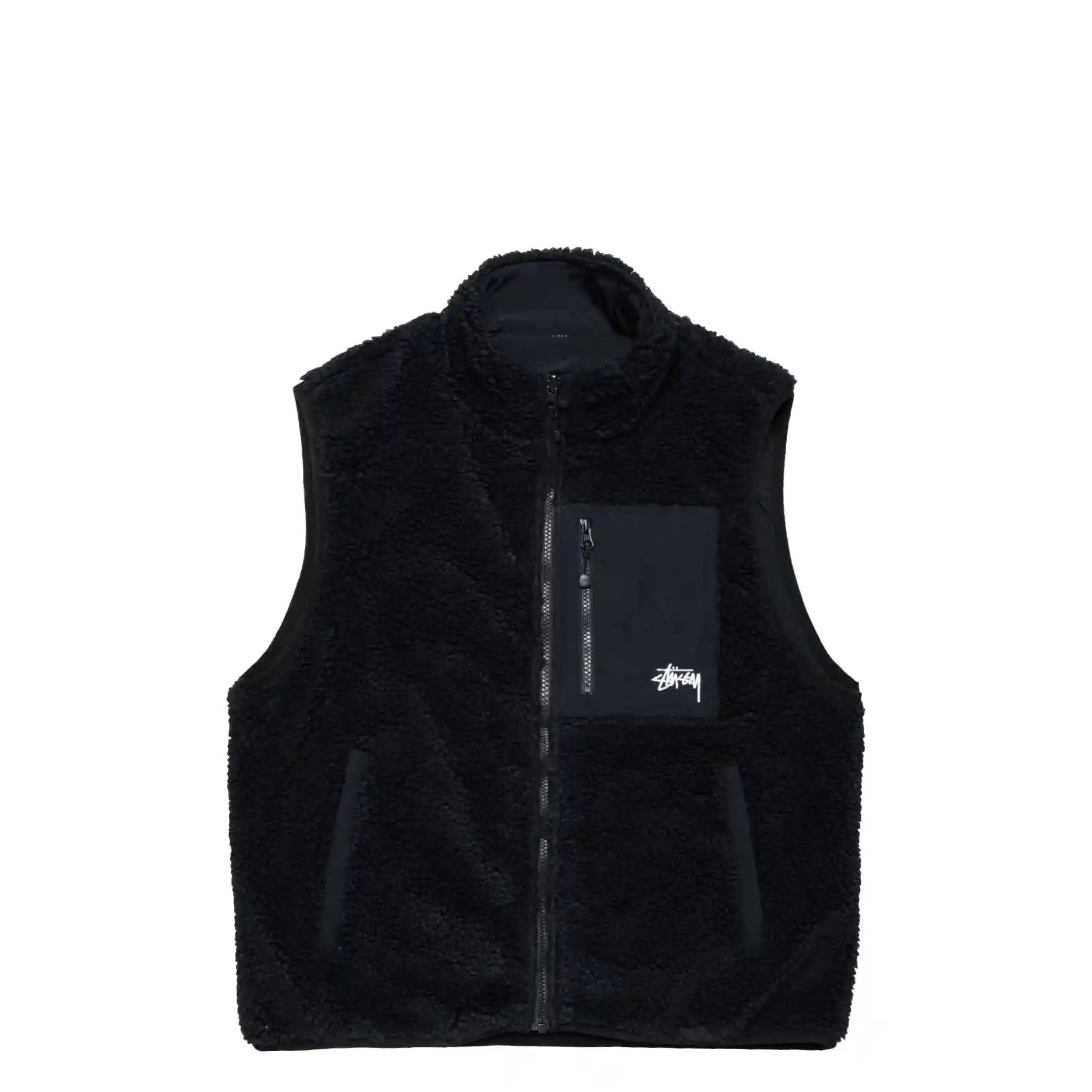 Stussy Sherpa Reversible Vest, black – Norwood