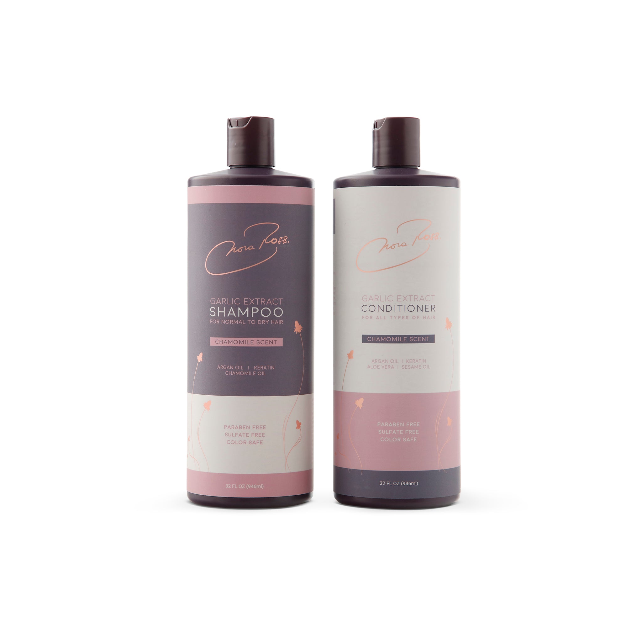 Nora Ross Garlic Extract Shampoo & Conditioner - Chamomile Scent