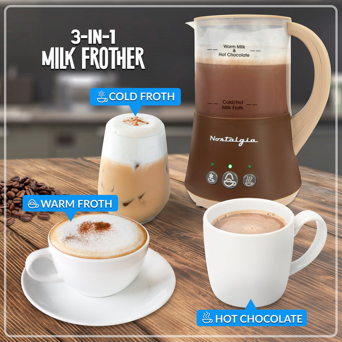 Retro 32-Ounce Hot Chocolate, Cappuccino, Mocha, Latte Maker