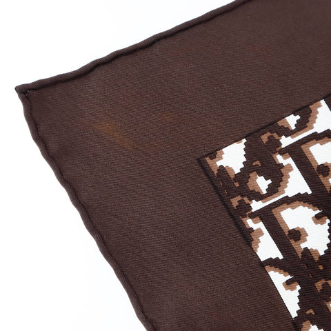 クリスチャンディオール Christian Dior トロッター スカーフ ブラウン