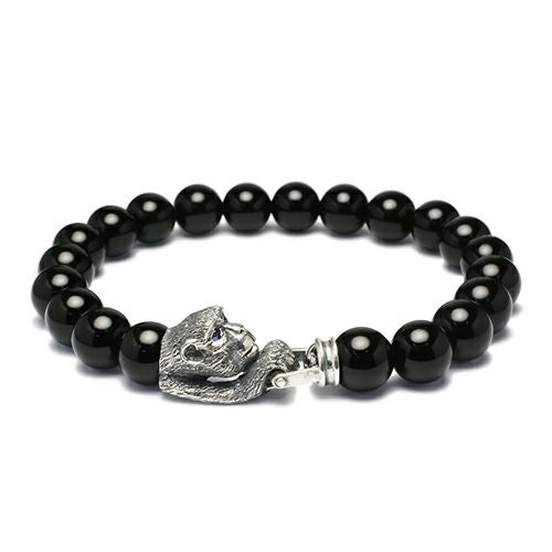 JZMBR2-09)数珠ブレスレット十二支 申(猿) 【坂元勝彦(現代の名工