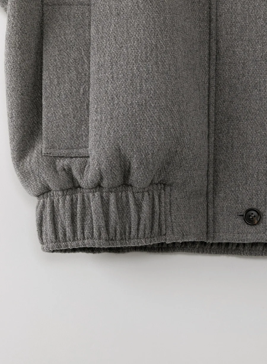 mannish high neck blouson | OHOTORO