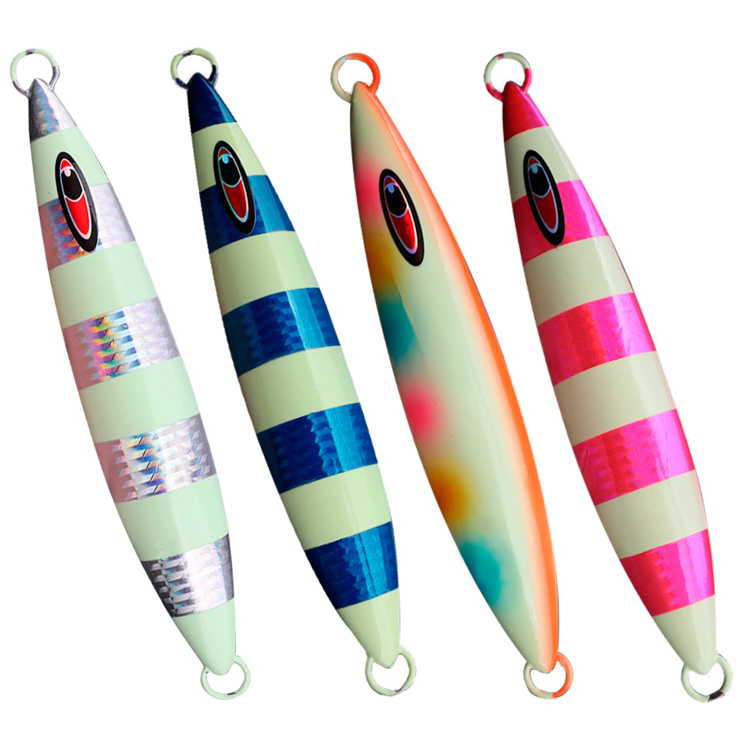 お得な4個セット】メタルジグ セット スロージギング 【裏面がグローで