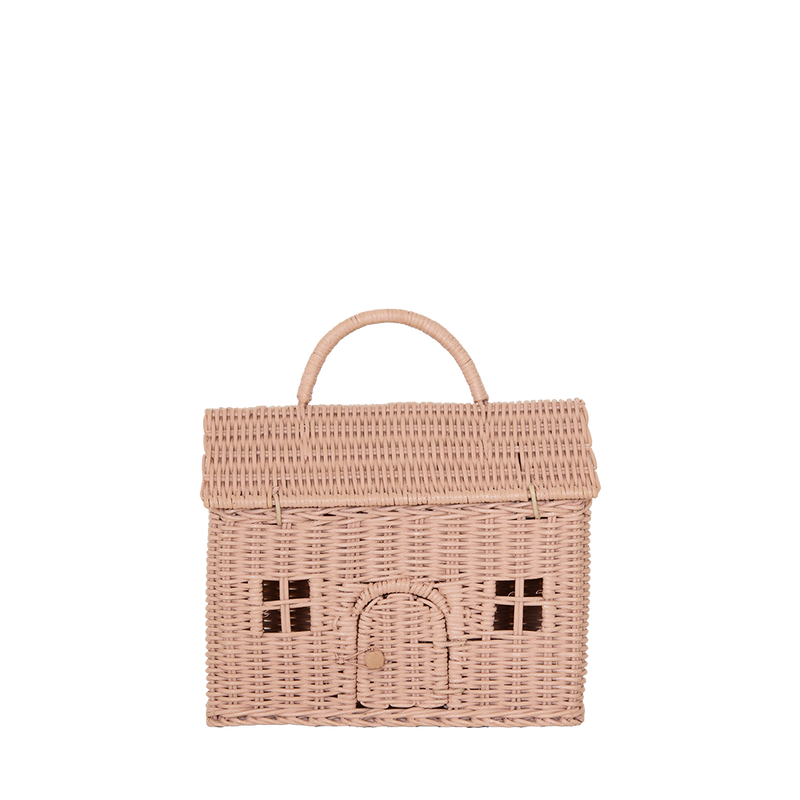 Rattan Casa Clutch - Rose – Olli Ella UK