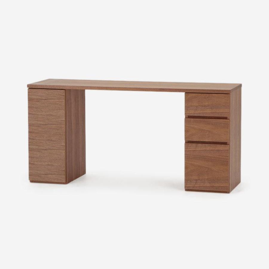 アクタス メッツォ2 200 ウォールナット 両袖机 パソコンデスク iso