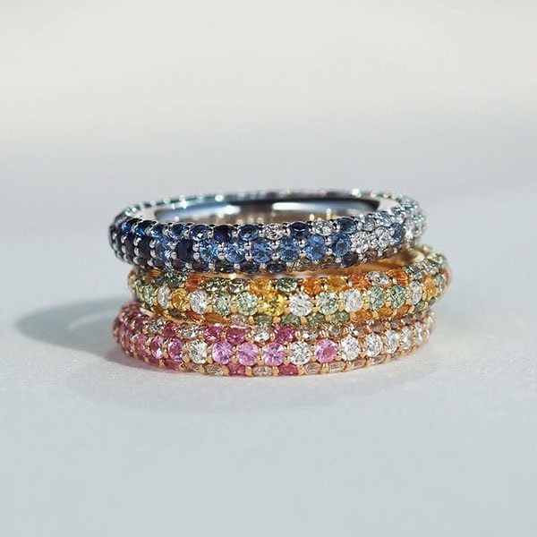 K18PGピンクサファイア/ダイヤモンドリング | ポンテヴェキオ公式