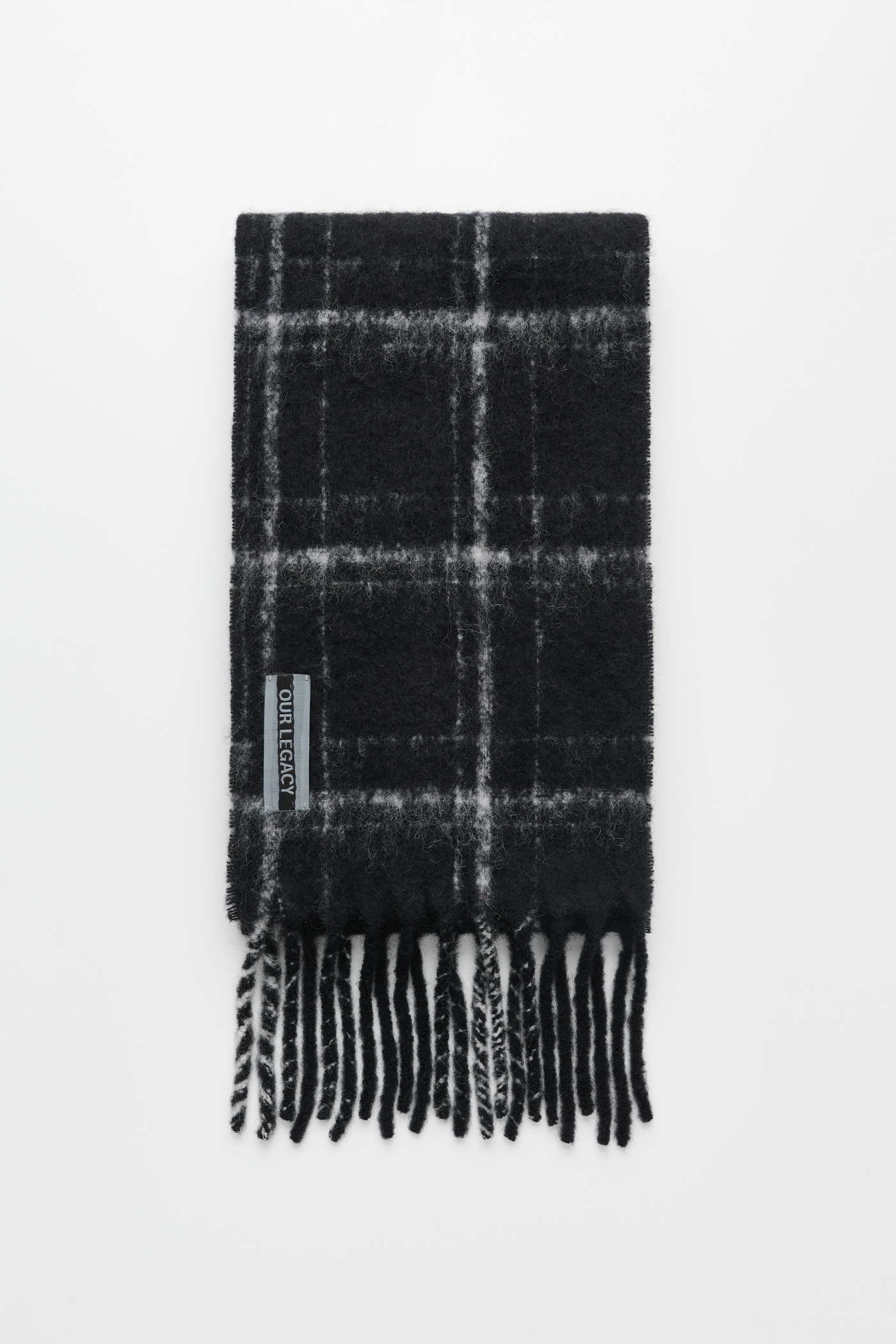 Our Legacy - Estate Scarf Black Fuzzy Alpaca