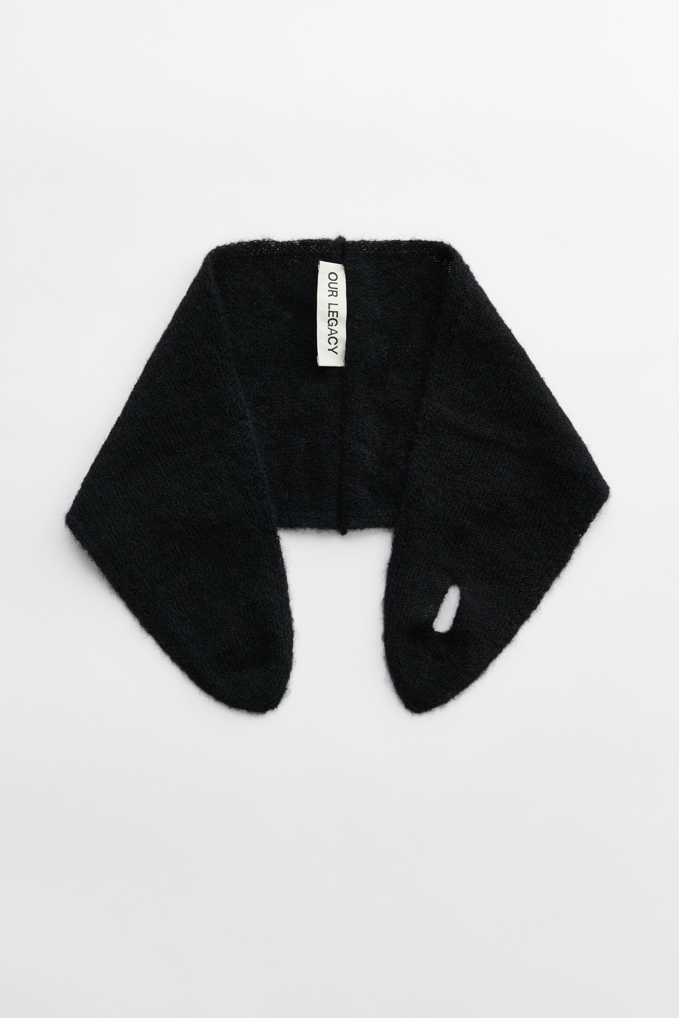 Our Legacy - Miniature Scarf Black Fuzzy Alpaca