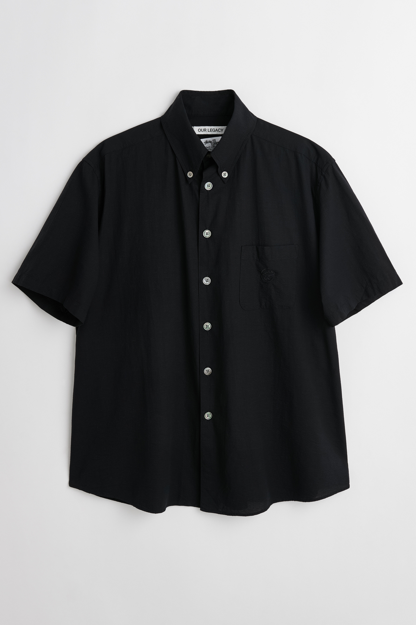 Our Legacy - Borrowed BD Shortsleeve Black Clean Seersucker