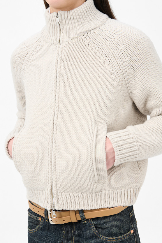Our Legacy - Ultra Zip Cardigan Bone Low Twist Merino