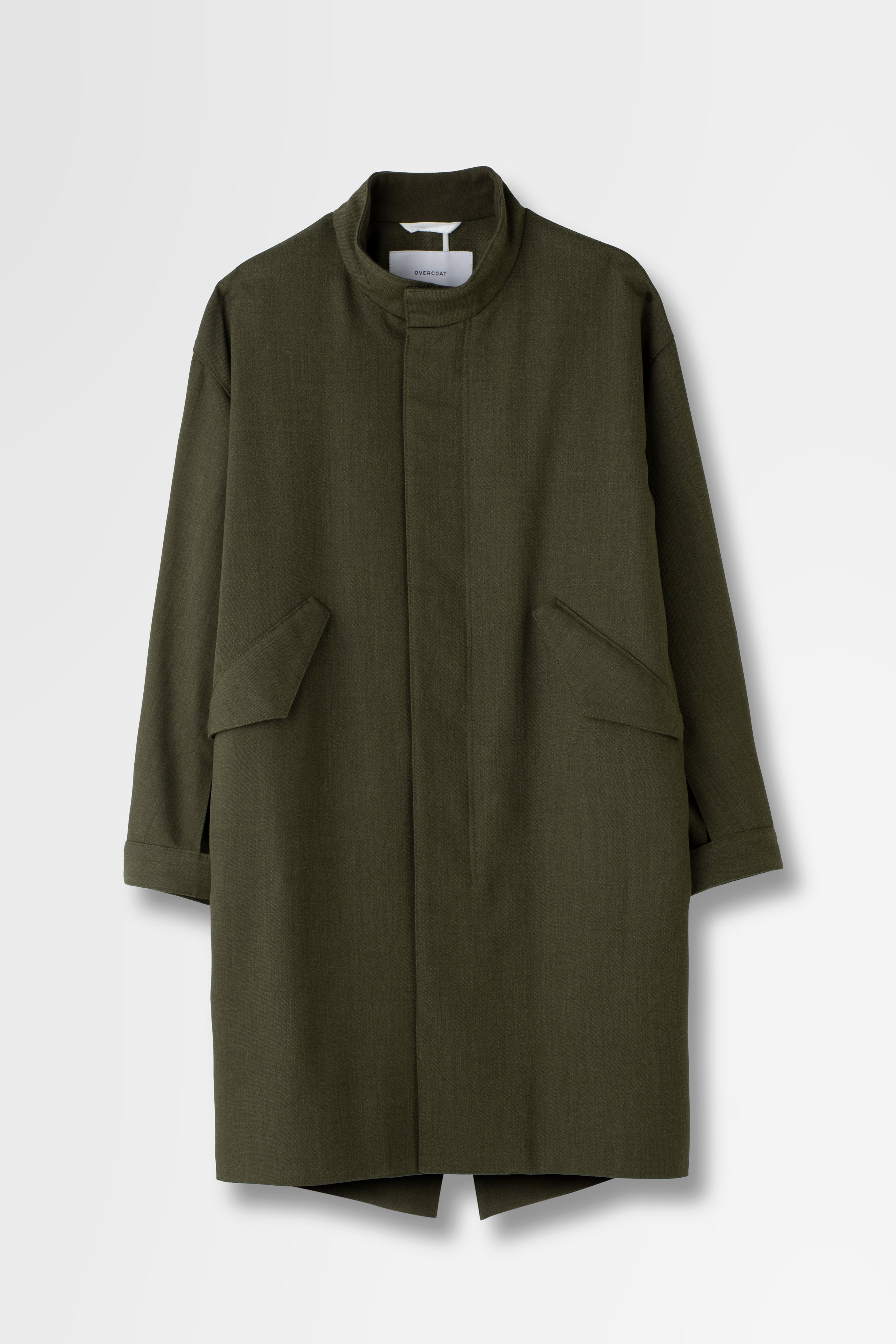 Wool Serge Mods Coat in Khaki – OVERCOAT