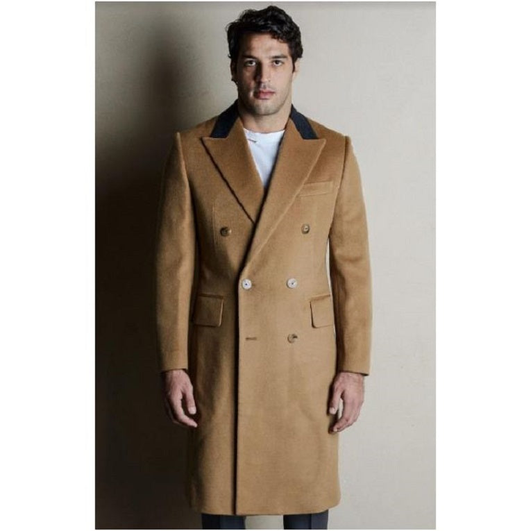 Mens Double Breasted Chesterfield Wool Cashmere Topcoat – OvercoatUSA