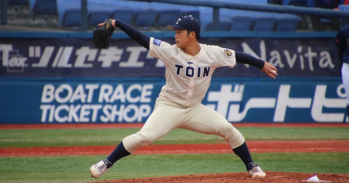 野球 - 桐蔭横浜大の片山皓心投手、関東地区選手権3完投の鉄腕は2年後