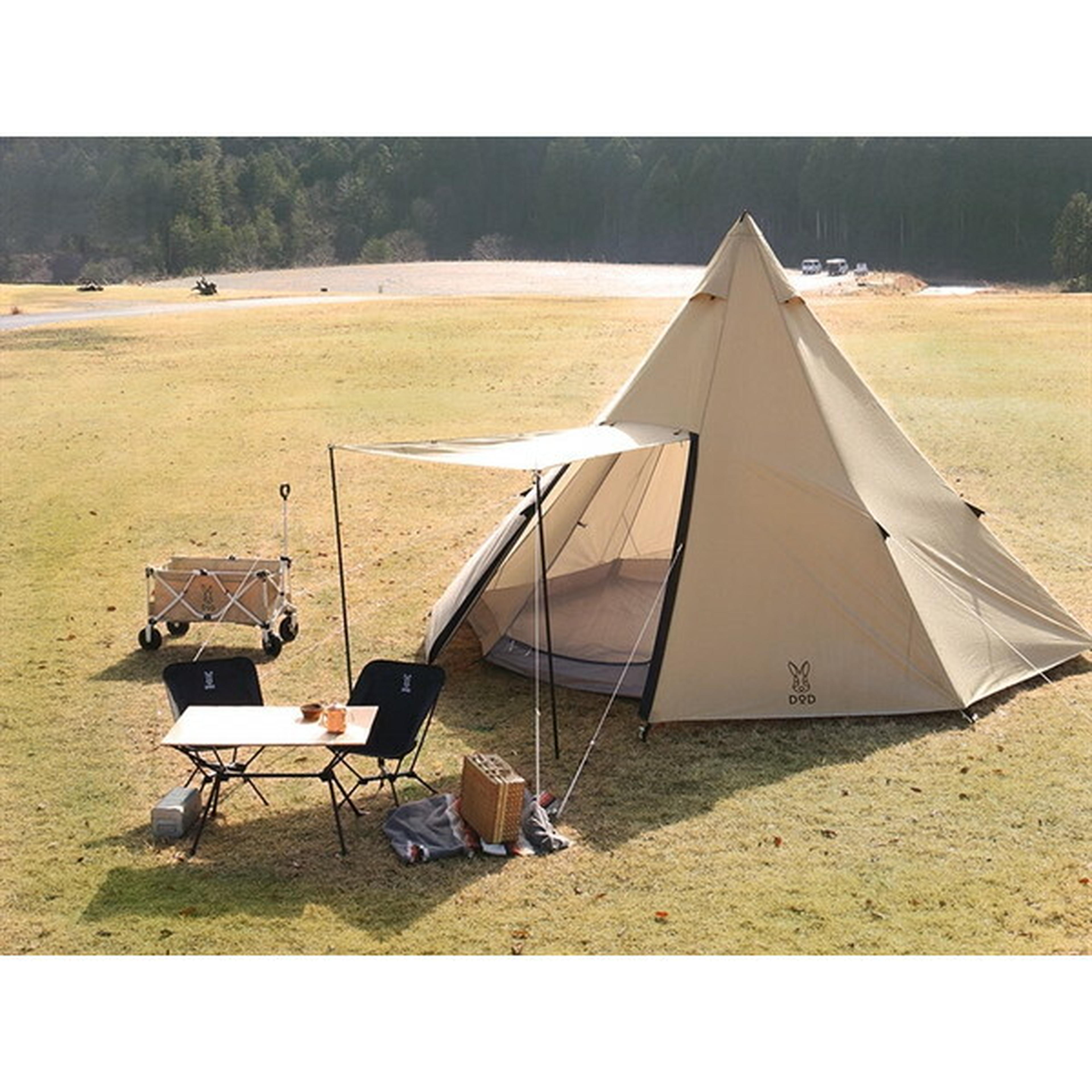 大人数におすすめなDODワンポールテント(L)の魅力を紹介！冬は寒い