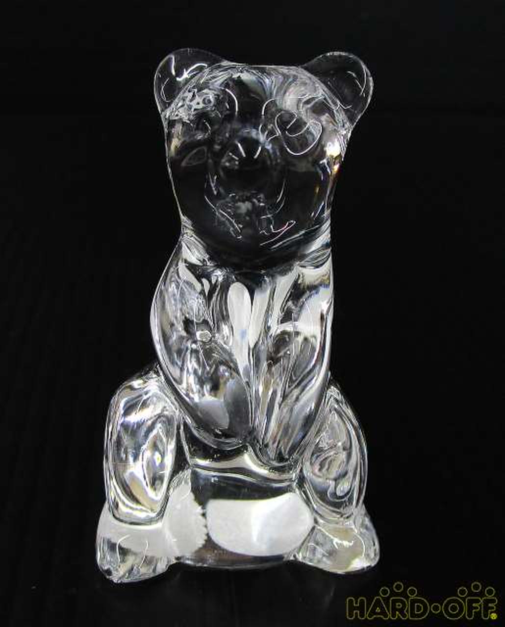 北欧ヴィンテージ エダクリスタル社 クマさんのガラスオブジェ