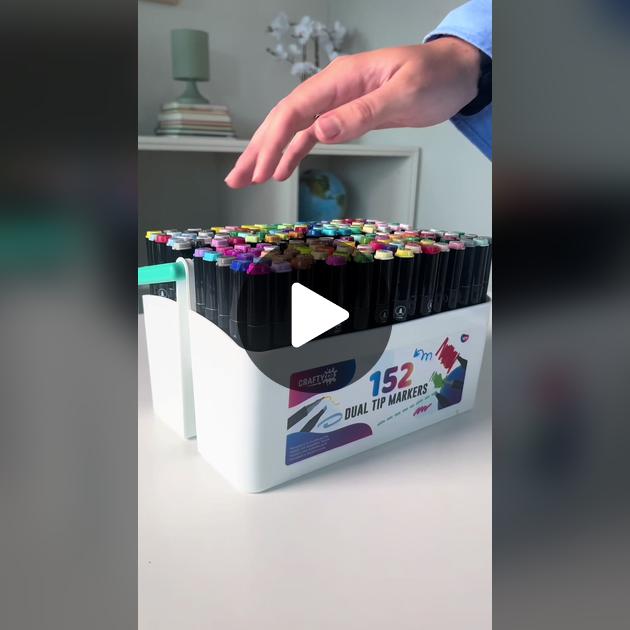 Crafty Co. 152 Piece Dual Tip Markers Set for Artists | TikTok