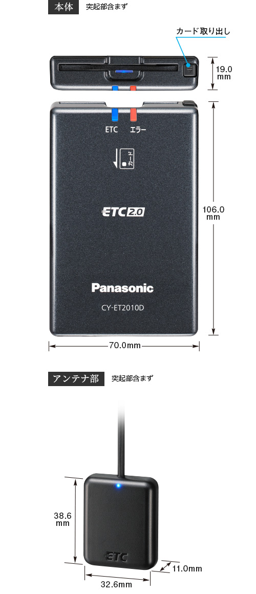 CY-ET2010D [アンテナ分離型 ETC2.0車載器] | Panasonic