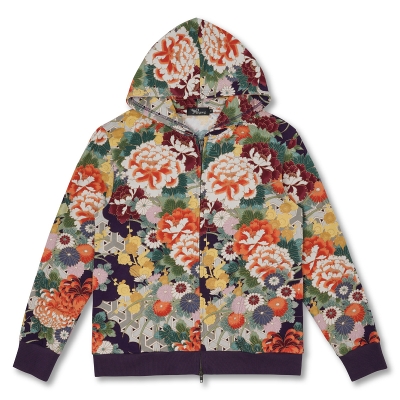 和柄 トラックジャケット ＜七宝/紺黒＞ | 京友禅アロハシャツ【Pagong